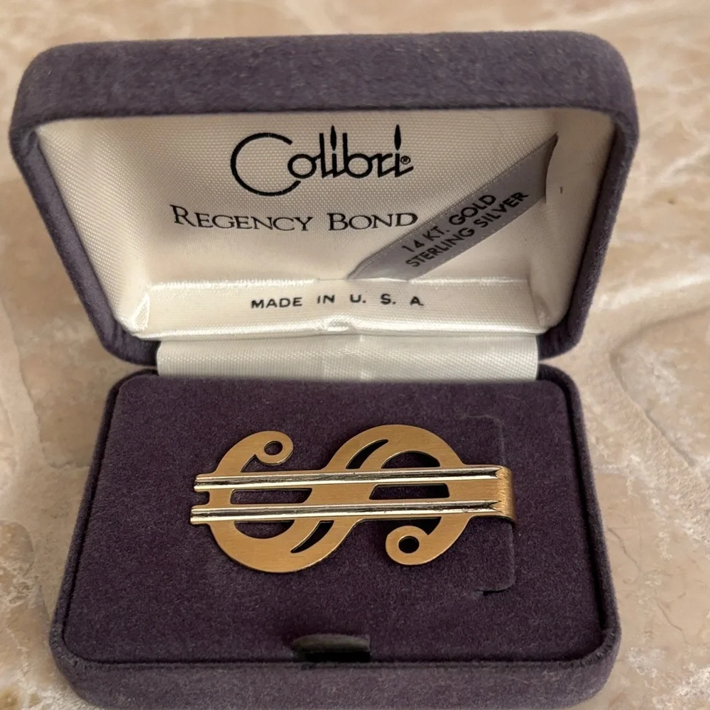 14K Gold over Silver Money Clip
